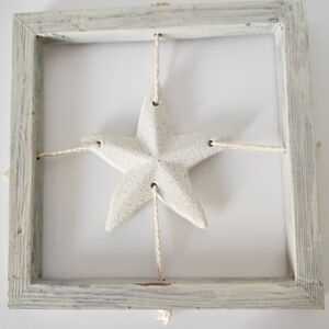 Rustic White Star Wall Decor
